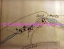 Crake Mills, plan of 1834. 'New' and 'old' weirs marked 